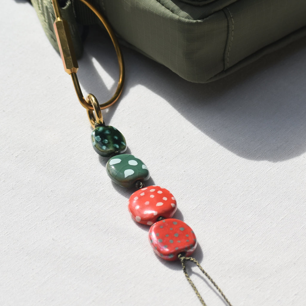 Eating Oranges in The Forest Handmade Keychain